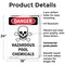 Signmission Hazardous Pool Chemicals Danger Sign, Plastic, 18in W x 24in L, 2PK OS-2PACK-DS-P-1824-V-1628 - alternate 5